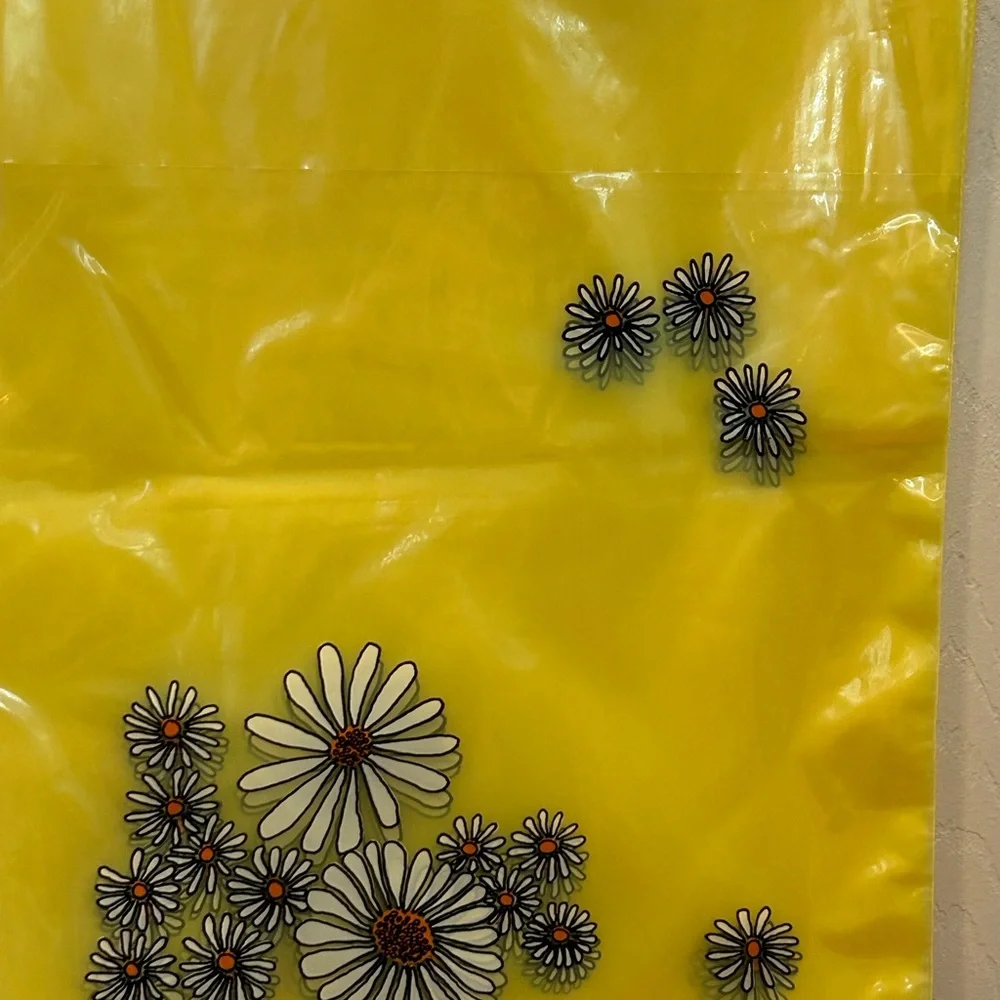 VTG Bemis Crazy Daisy Plastic Bags NOS 89 Total 2 Sizes Mod Groovy Flap Seal USA